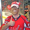 Obama finally attends a Caps game. (Phillip Van der Vossen)