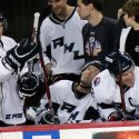 Chris Bourque, Keith Aucoin and Boyd Kane crack up at the 2012 All Star Game. (M Richter)